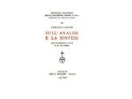 Sull’analisi e la sintesi - Pasquale Galoppi