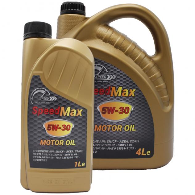 5 Litri Olio Motore Speed Max 5W30 Lubrificante Sintetico Motori Benzina Diesel