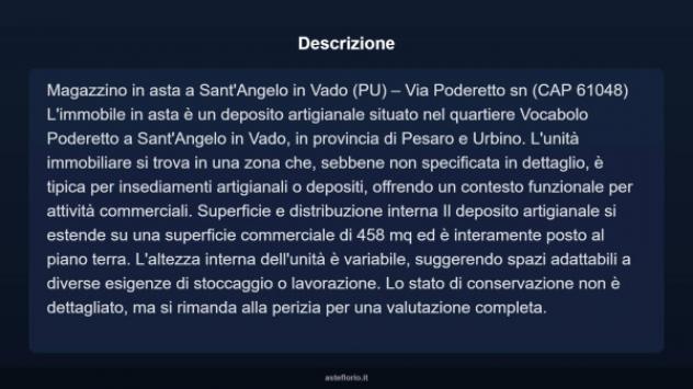 Immobile in asta di 458 m² in vendita a Sant'Angelo in Vado - Foto 5
