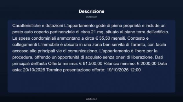 Immobile in asta di 120 m² con più di 5 locali in vendita a Taranto - Foto 4