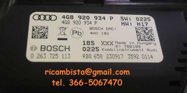 Audi A7 quadro strumenti Bosch 4G8920900 4G8920930 4G8920931 4G8920932