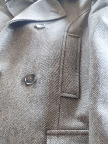 Cappotto doppiopetto grigio spigato tg. M - Foto 5