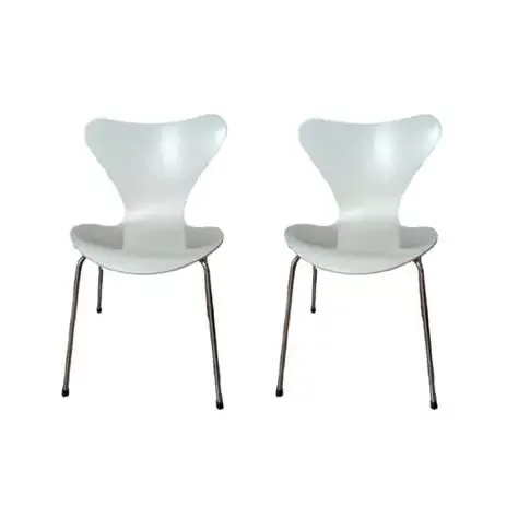 4 Sedie "Fritz Hansen Series 7", originale – Arne Jacobsen – bianca - Foto 2