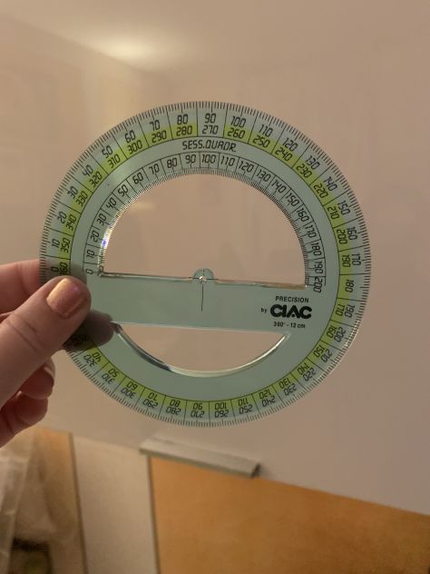UN GONIOMETRO USATO POCO,INTEGRO,MARCA”CIAC”DA 360 GRADI E 12 CM AZZURRO SEMI TR - Foto 10