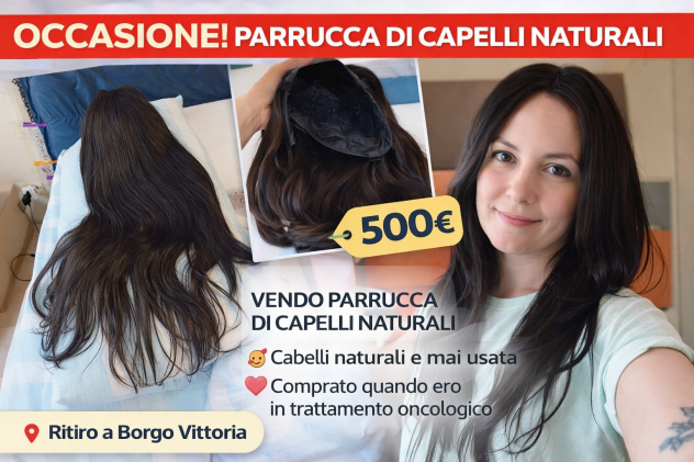 Parrucca di capelli naturali 100% - Foto 6