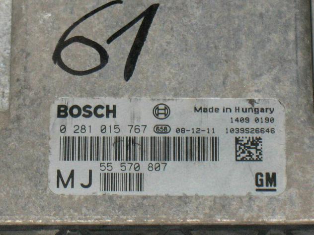 0281015767 ECU OPEL ASTRA ZAFIRA 1.9 0281015767 55570807 EDC16C39 - Foto 2