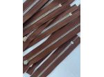 X80 Cerniere Lampo Zip metallo senza tiretto cm 20 Marrone – Pz. 50