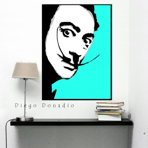 Quadro Salvador Dalì dipinto a mano Pop Art