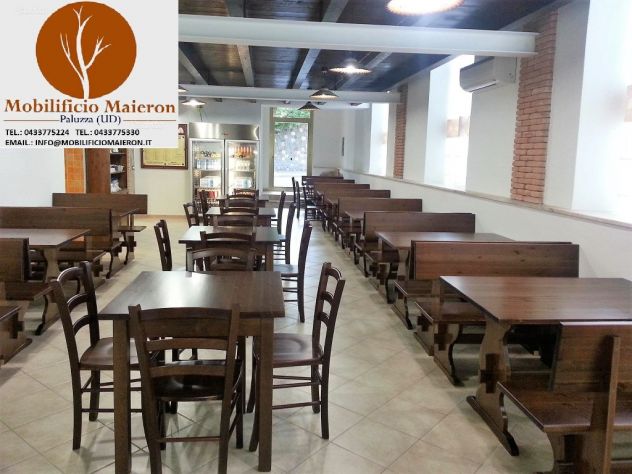 Fabbrica Set Birreria Panche Tavoli Mantova Arredo Bar Pub Nuovi Non Usati - Foto 4