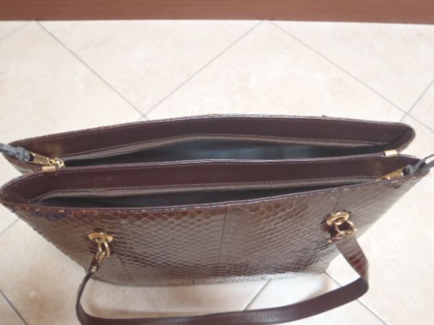 Borsa in pelle pitone - Foto 4