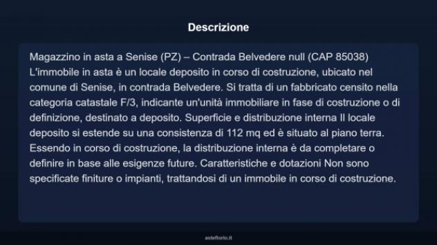 Immobile in asta di 112 m² in vendita a Senise - Foto 3