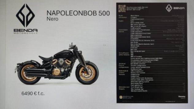 BENDA MOTORCYCLES Napoleon 500 ABS rif. 21975239