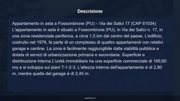 Immobile in asta di 169 m² con più di 5 locali e box auto in vendita a Fossombrone - Foto 13