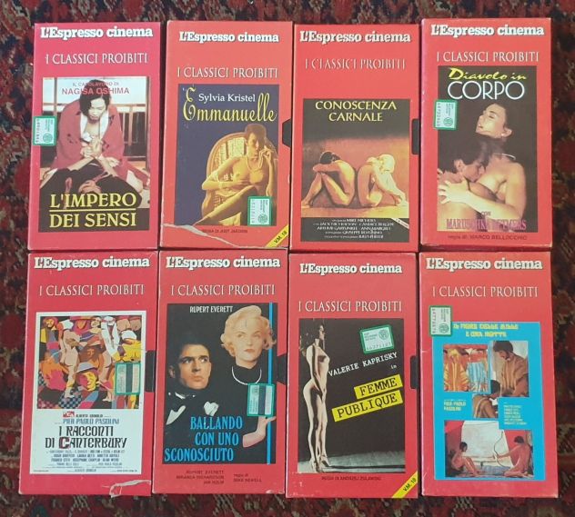 Lotto 8 VHS L'Espresso cinema I classici proibiti Emmanuelle Diavolo in corpo