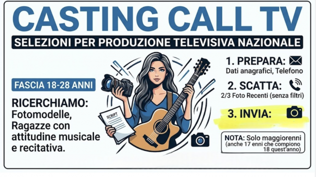 🎬 CASTING CALL: Selezioni Nazionali per Produzione TV