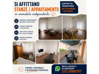AFFITTO CAMERA-APPARTAMENTO Studenti-Lavoratori(Contr.Transitorio)Sett.-Giugno