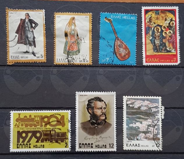GRECIA 1947-1999 Lotto di 33 francobolli - Foto 4
