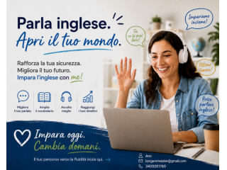 Lezioni di inglese online e in presenza