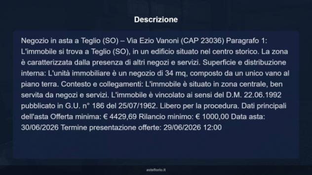 Immobile in asta di 34 m² in vendita a Teglio - Foto 4