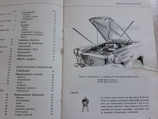 LANCIA FLAVIA USO E MANUTENZIONE ANNO 1964 ORIGINALE - Foto 6
