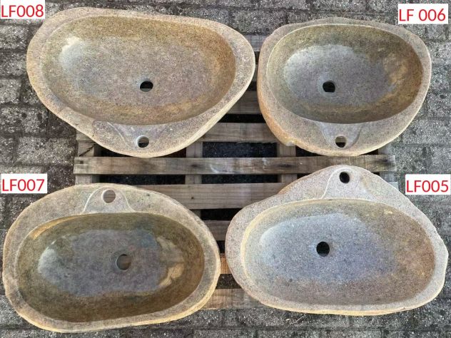 Lavabo lavandino da appoggio in pietra naturale 3 - Foto 8