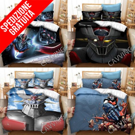 COMPLETO LETTO SET SINGOLO / MATRIMONIALE MAZINGA Z MAZINGER - Foto 2