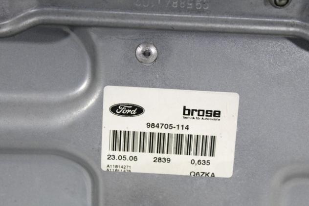 1738646 MOTORINO MECCANISMO ALZA-VETRO ALZA-CRISTALLO PORTA ANTERIORE DESTRA FORD FOCUS 1.8 D 85KW 5M 5P (2006) RICAMBIO USATO 4M5T-14553 - Foto 2