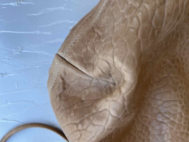 MCM borsa donna in pelle martellata naturale - Foto 8