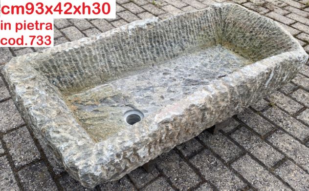 Lavabo lavello lavandino rustico in pietra 1