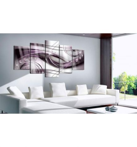 Quadro Viola Con Sfere Lucenti Vetro Acrilico 100x50 e 200x100 - Foto 2