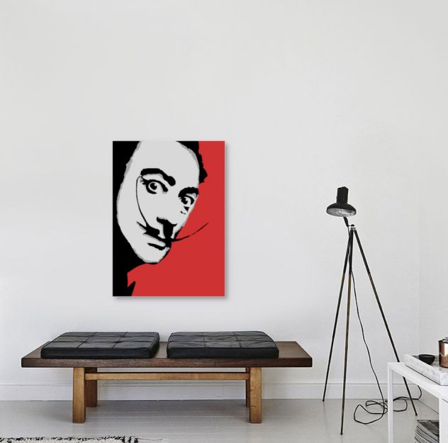 Quadro Salvador Dalì dipinto a mano Pop Art