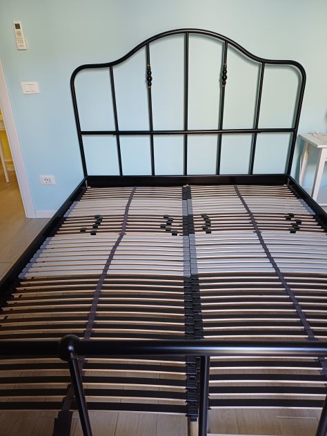 Letto matrimoniale in ferro battuto nero nuovo - Foto 7