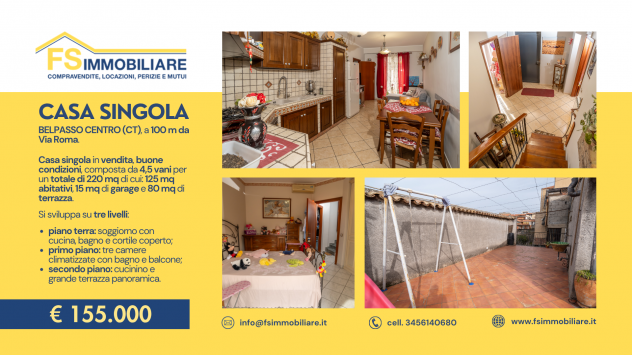 CODICE 6150 CASA SINGOLA CON SPAZIO ESTERNO A GARAGE A BELPASSO