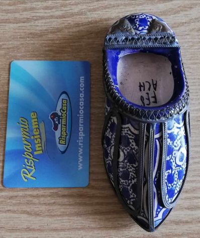 Scarpa in ceramica lavorata e dipinta a mano Fes