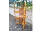 Parete divisoria (separè portavasi pieghevole) in rattan e vimini anno 1980