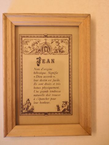 Quadri piccoli (2 pz) con i nomi di Jean e Mireille spiegazioni in francese - Foto 5