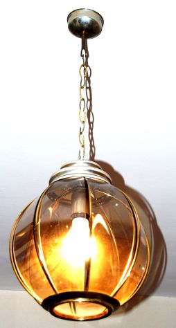 Lampadario  vintage le chandelier 8 vetri fumé piegati - Foto 4