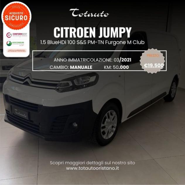 CITROEN Jumpy 1.5 BlueHDi 100 S&S PM-TN Furgone M Club rif. 23940868