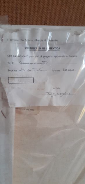 QUADRI A OLIO SU TELA DI SERGIO TURCI -PANCHINE NEL PARCO- GLI INNAMORATI- - Foto 4