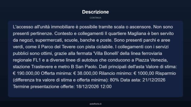 Immobile in asta di 68 m² in vendita a Roma - Foto 6