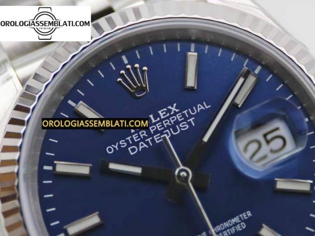 REPLICA Rolex DATEJUST 36 SS 116234 1:1 BEST EDITION ACCIAIO 904L QUADRANTE BLU CON BASTONE SUL BRACCIALE JUBILEE 3135 - Foto 4