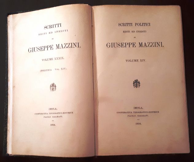 GIUSEPPE MAZZINI, SCRITTI EDITI ED INEDITI, SCRITTI POLITICI, 1924. - Foto 2