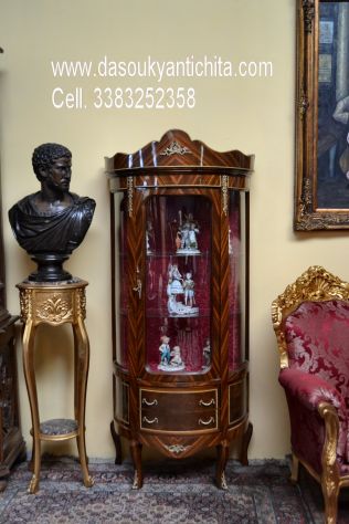 Vetrina-cristalliera mezzo giro stile Luigi XV - Foto 9