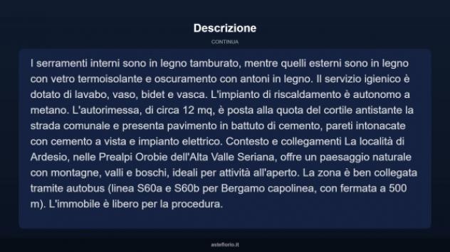 Immobile in asta di 106 m² con più di 5 locali e box auto in vendita a Ardesio - Foto 12