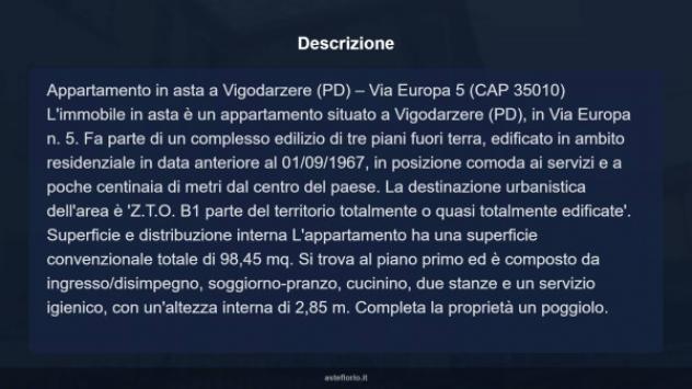 Immobile in asta di 98 m² in vendita a Vigodarzere - Foto 13