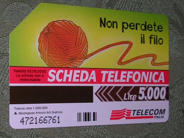 SCHEDA TELEFONICA ITALIA 37U