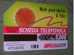 SCHEDA TELEFONICA ITALIA 37U