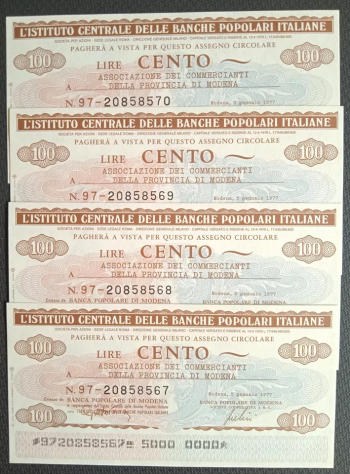 Miniassegni da 100 Lire FDS - 1977 - Foto 6