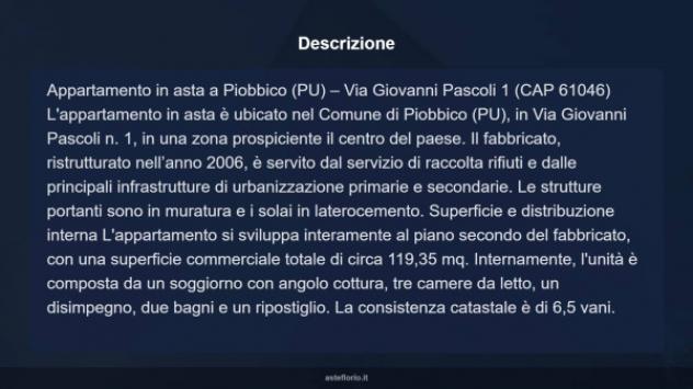 Immobile in asta di 119 m² con più di 5 locali in vendita a Piobbico - Foto 7