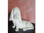 Cesare Villari   Basset  Hound cucciolo vintage  in porcellana